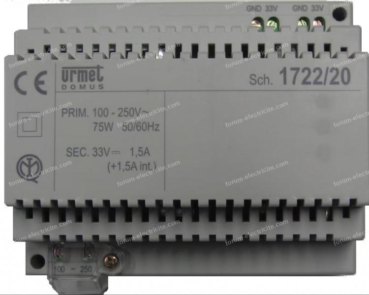 alimentation interphone Urmet