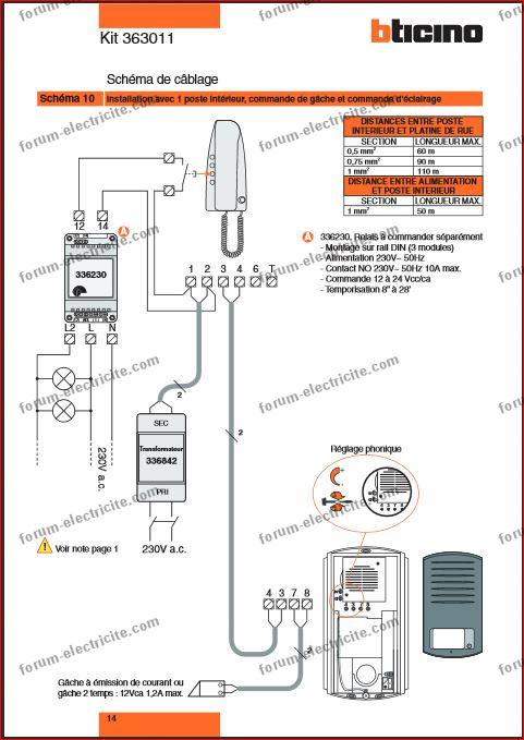 Schema De Branchement Interphone Video ~ schéma câblage et branchement