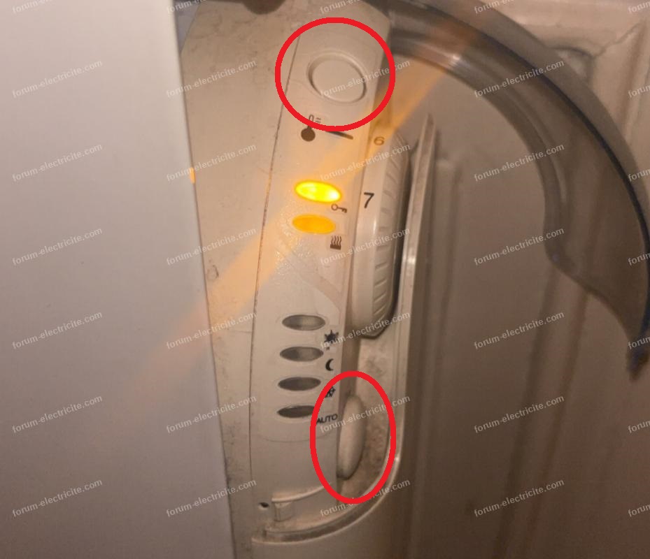 boutons chauffage Acova