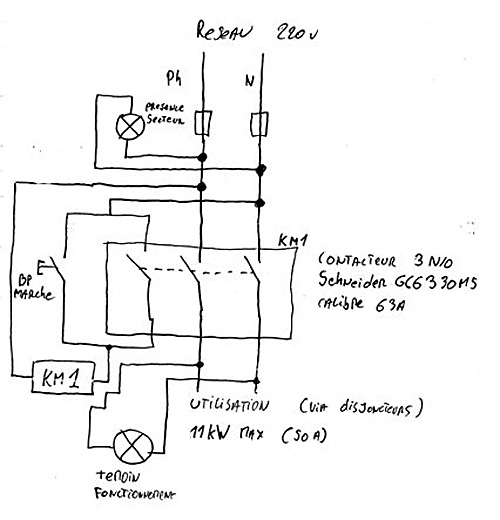 Contacteur de puissance 4 kw ABB pour piscine