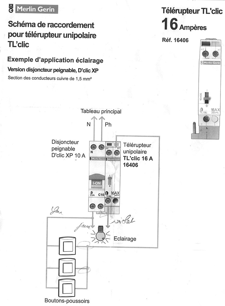 Schema Branchement Telerupteur Schneider