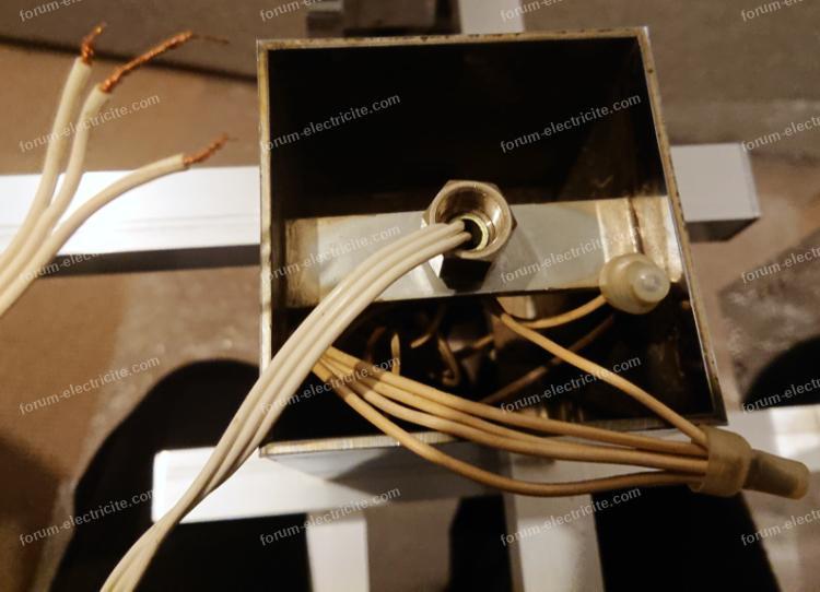 branchement lustre avec fils de la même couleur