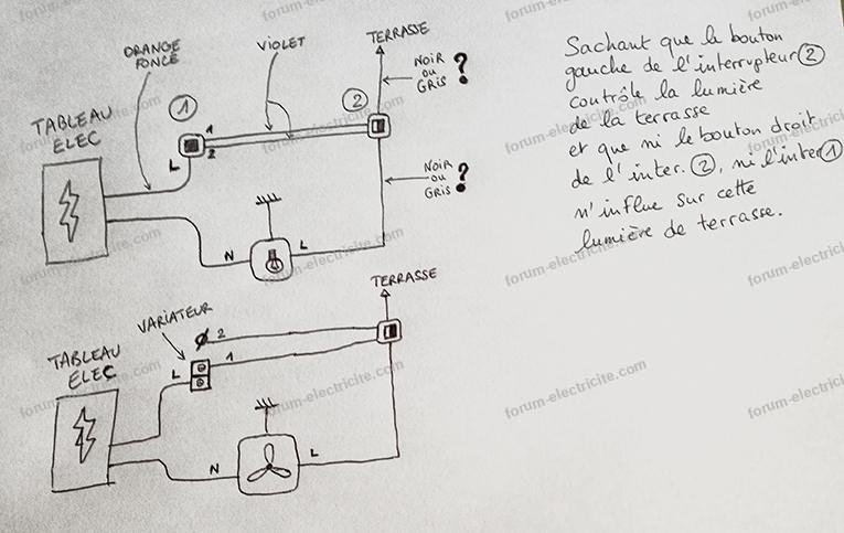 Sch ma Branchement lectrique Commande Murale Sur Va et vient 
