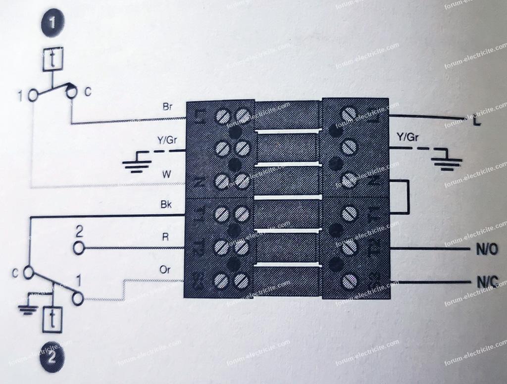 Schéma raccordement routeur EcoPV vers ballon ECS avec thermostat  electronique, horloge programmable, sans HC/HP - Forum photovoltaïque