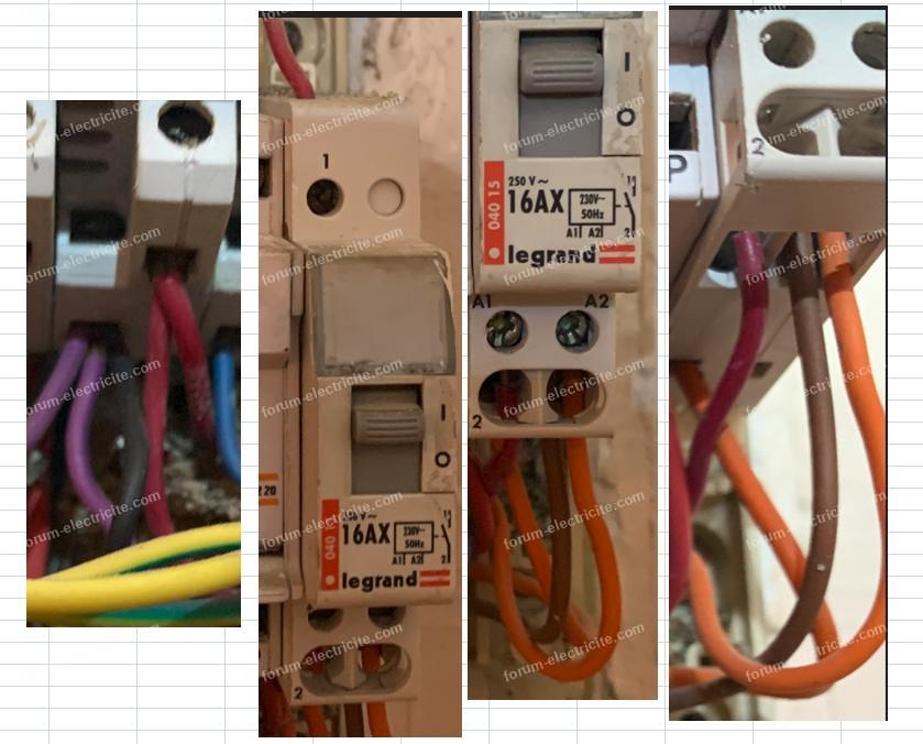 disjoncteur et télérupteur sur tableau électrique