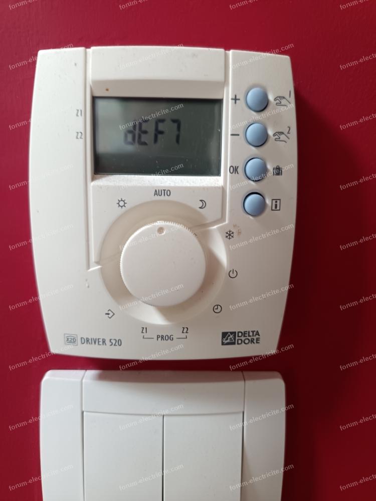 gestionnaire driver 520 Delta Dore erreur def7