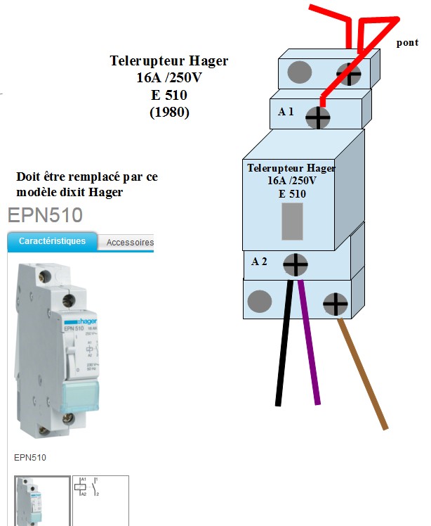 Cablage telerupteur hager epn520 – Capteur photoélectrique