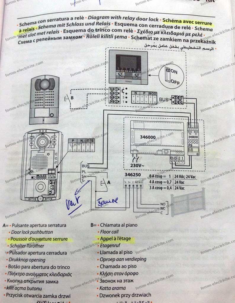 Cablage Visiophone Aiphone