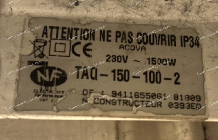 problème ancien chauffage Acova