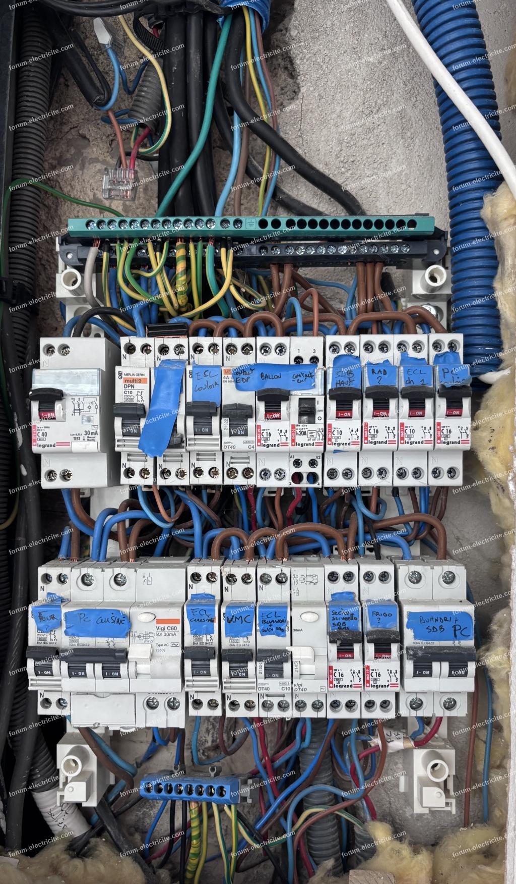 réfection circuit électrique cuisine