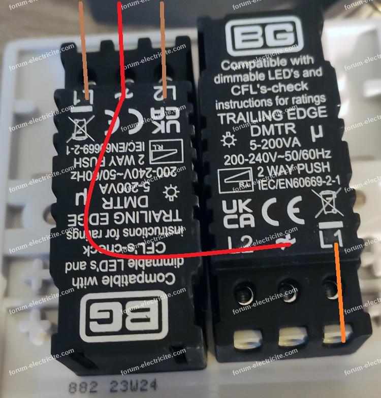 Schéma branchement double variateur