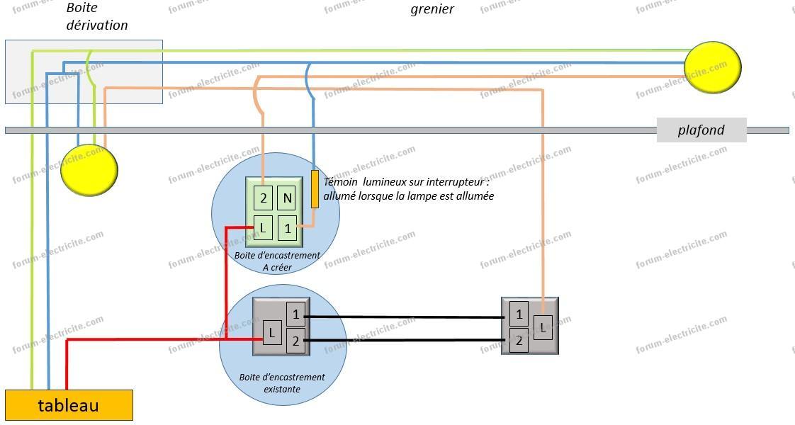 Branchement Interrupteur Lumineux