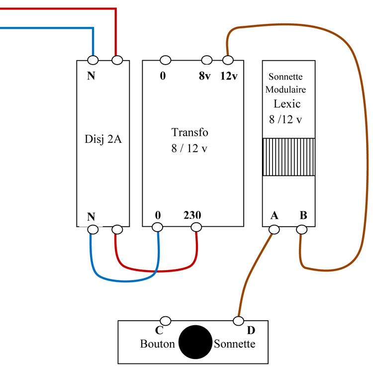 schema branchement sonnette legrand