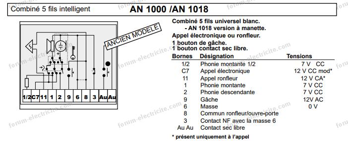 COMBINE INTERPHONE UNIVERSEL 5 FILS - NORALSY - BPT - CAME