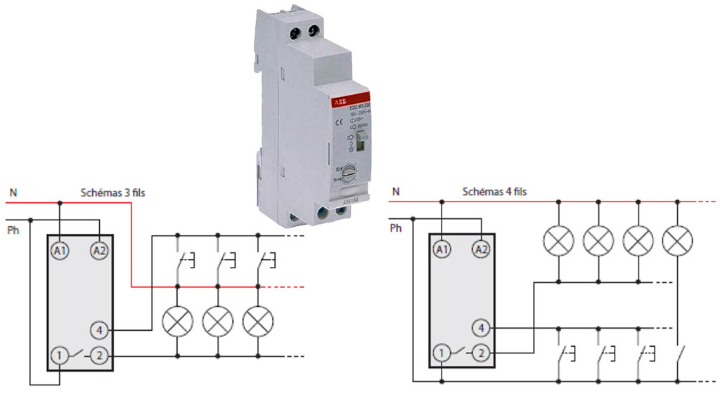Schéma minuterie électronique ABB