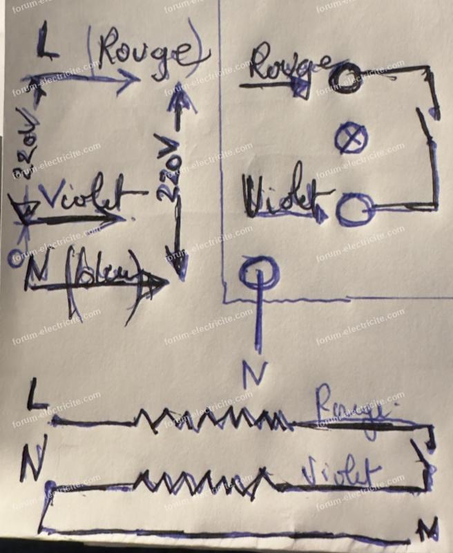 schéma thermostat plafond chauffant