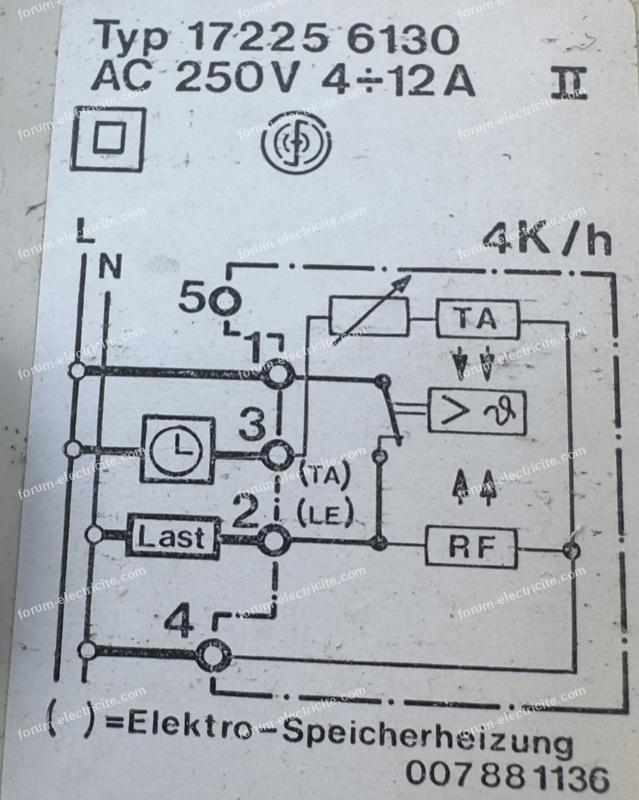 schéma thermostat plafond chauffant