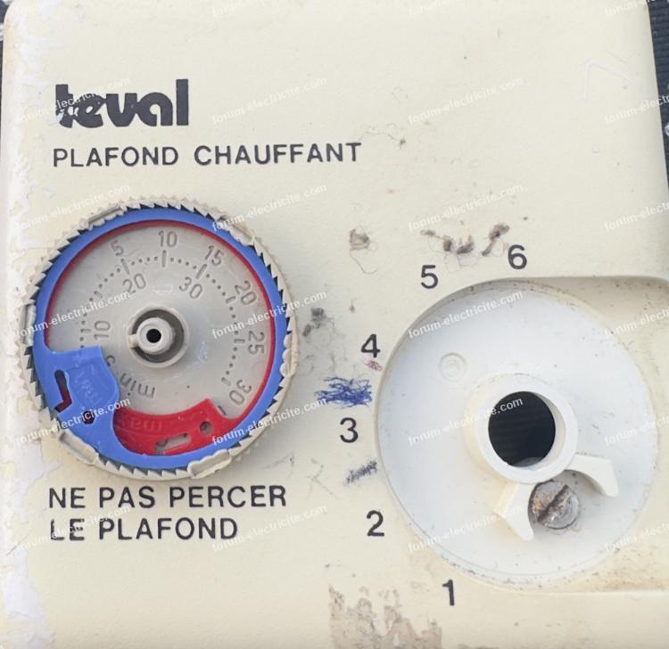 thermostat plafond chauffant